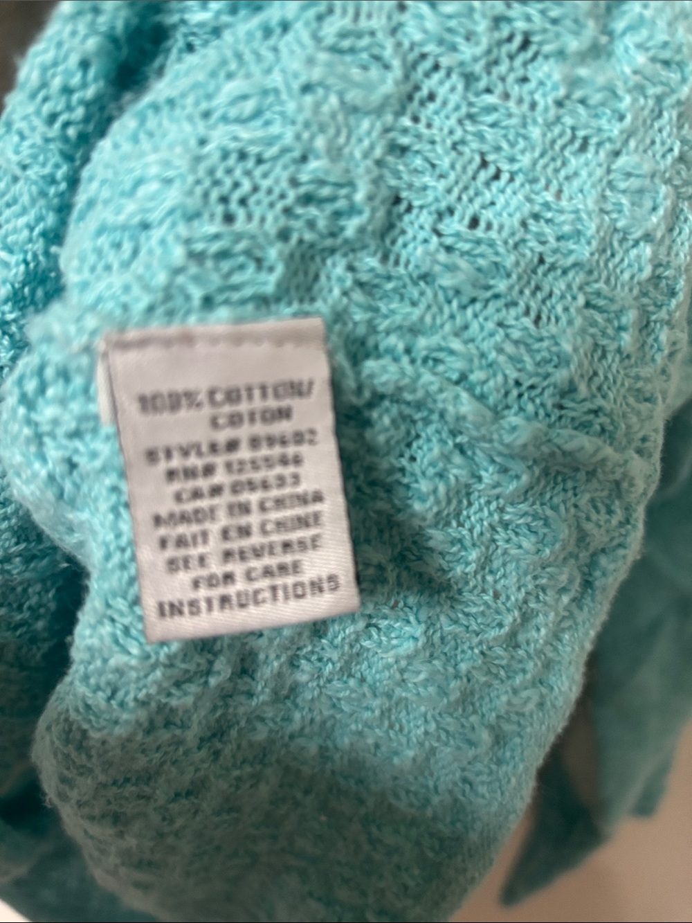 Habitat Blue White 100% Cotton Sweater Lagenlook Contemporary Modern Size Large - Picture 5 of 5